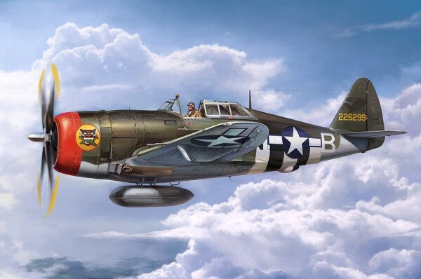 бірна модель 1:24 Американський винищувач P-47D Thunderbolt Razorback Trumpeter 02427 детальное изображение Самолеты 1/24 Самолеты