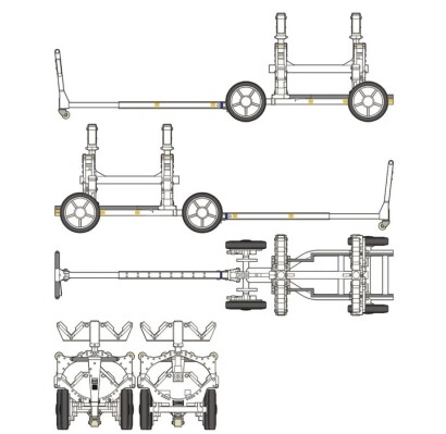 Збірна модель 1/48 Візок для завантаження зброї США Zimi Model ZM80160 детальное изображение Автомобили 1/48 Автомобили