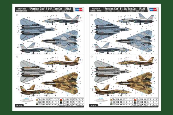 Збірна модель літака Persian Cat F-14A TomCat - IRIAF детальное изображение Самолеты 1/48 Самолеты