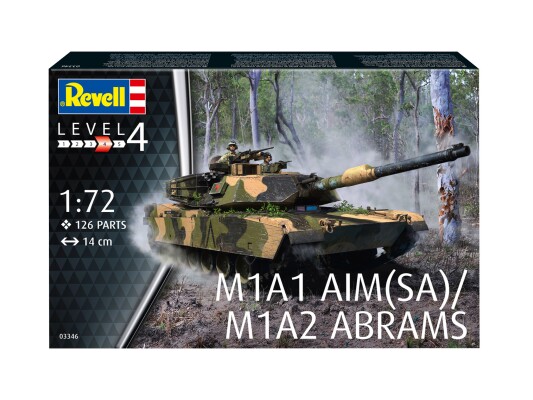 Збірна модель 1/72 танк Abrams M1A1 AIM(SA) / M1A2 Revell 03346 детальное изображение Бронетехника 1/72 Бронетехника