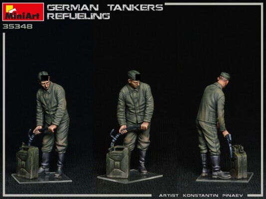 Scale model 1/35 Figures German tank crew refueling MiniArt 35348 детальное изображение Фигуры 1/35 Фигуры