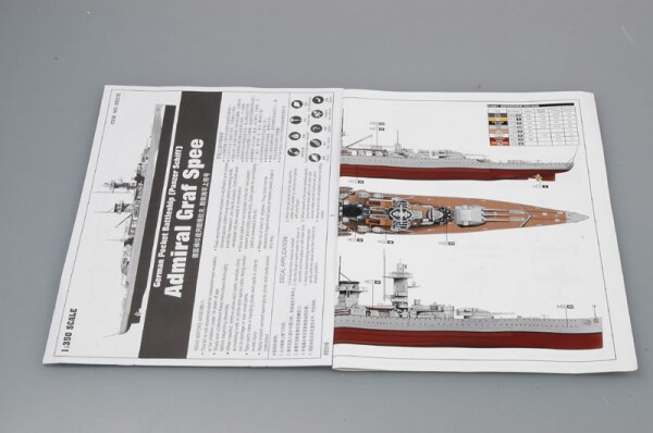 Збірна модель 1/350 Німецький лінкор Admiral Graf Spee Trumpeter 05316 детальное изображение Флот 1/350 Флот
