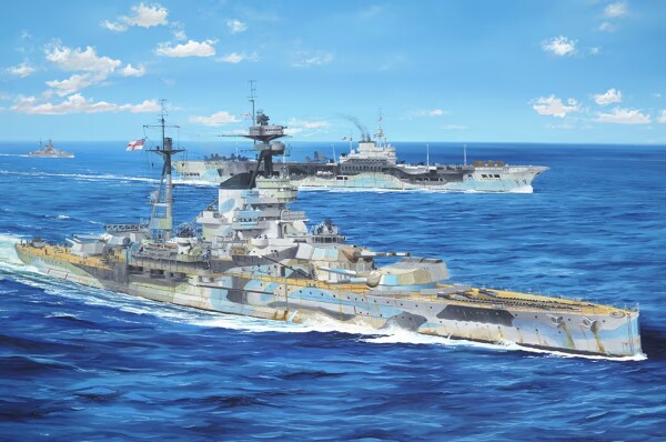 Збірна модель 1/350 Британський лінкор HMS Resolution Trumpeter 05379 детальное изображение Флот 1/350 Флот