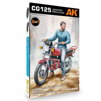 Збірна модель 1/35 Японський мотоцикл CG125 AK-interactive 35027 детальное изображение Мотоциклы Гражданская техника