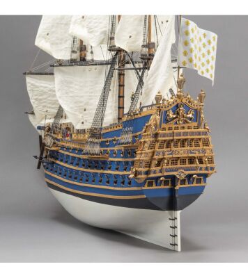 Военный корабль Солей Роял. Деревянная модель корабля в масштабе 1:72 детальное изображение Корабли Модели из дерева
