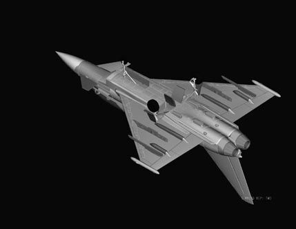 Buildable model of the EF-2000B Eurofighter Typhoon детальное изображение Самолеты 1/72 Самолеты