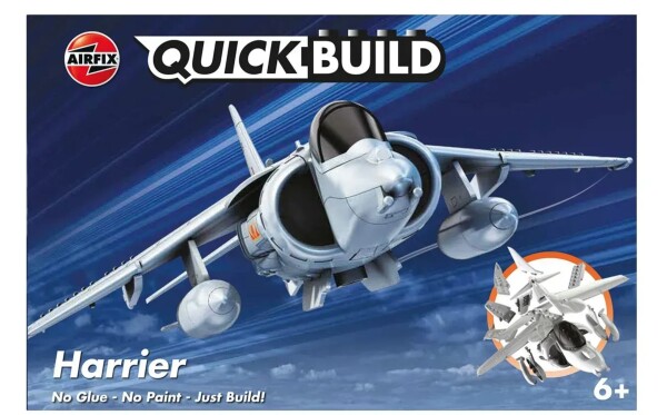 Збірна модель конструктор літак Harrier Quickbuild Airfix J6009 детальное изображение Автомобили/Самолеты Конструкторы