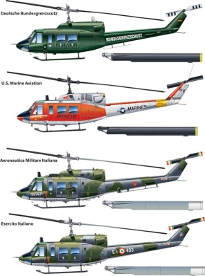 Сборная модель 1/48 вертолет BELL AB 212 / UH 1N Италери 2692 детальное изображение Вертолеты 1/48 Вертолеты