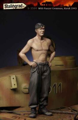Немецкий танкист,Курская дуга 1943 г. детальное изображение Фигуры 1/35 Фигуры