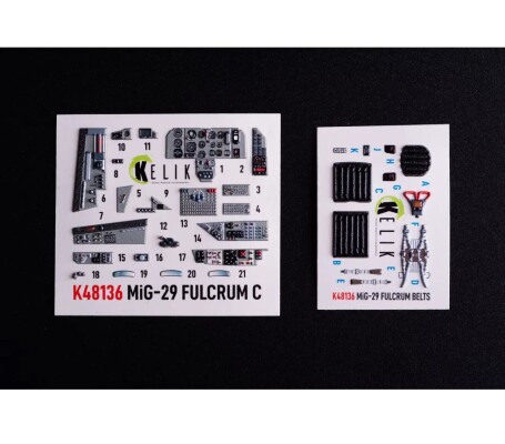 Mig-29 (9-13) Fulcrum C 3D декаль інтер'єр для комплекту GWH 1/48 KELIK K48136 детальное изображение 3D Декали Афтермаркет