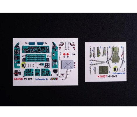 Mi-8MT 3D декаль інтер'єр для комплекту Trumpeter 1/48 KELIK K48137 детальное изображение 3D Декали Афтермаркет