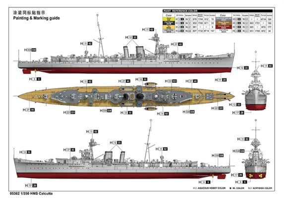 HMS Calcutta детальное изображение Флот 1/350 Флот