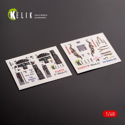 F-104 A/C декаль интерьер для комплекта Kinetic 1/48 KELIK K48117 детальное изображение 3D Декали Афтермаркет