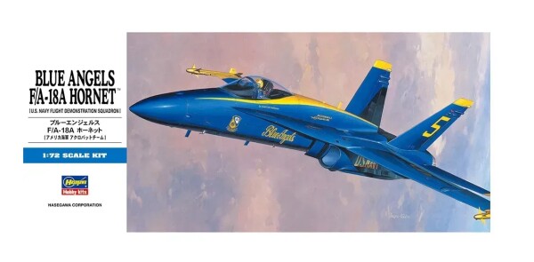 Збірна модель 1/72 Літак Blue Angels F/A-18A Hornet Hasegawa 00440 детальное изображение Самолеты 1/72 Самолеты