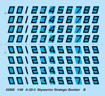 Scale model 1/48 A-3D-2 Skywarrior Strategic Bomber Trumpeter 02868 детальное изображение Самолеты 1/48 Самолеты