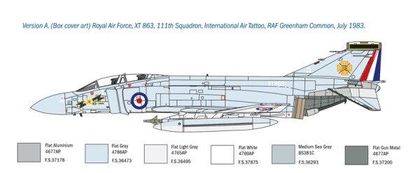 Збірна модель 1/72 Літак  F-4M Phantom FG.1 Italeri 1434 детальное изображение Самолеты 1/72 Самолеты