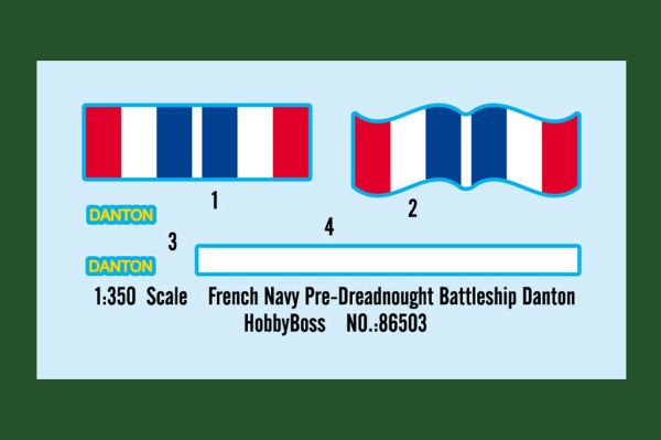 French Navy Pre-Dreadnought Battleship Danton  детальное изображение Флот 1/350 Флот