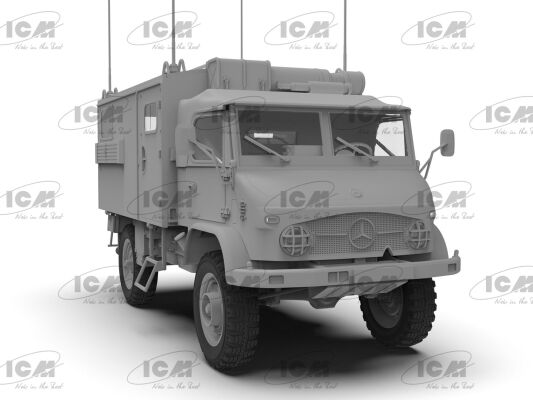 Scale model 1/35 German military radio car Unimog S 404, ICM35137 детальное изображение Автомобили 1/35 Автомобили