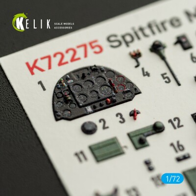 Supermarine Spitfire Mk.II декаль інтер'єр для комплекту IBG 1/72 KELIK K72275 детальное изображение 3D Декали Афтермаркет