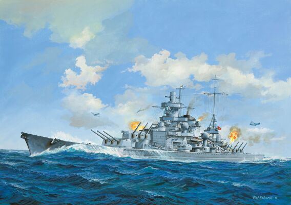 Немецкий линкор Scharnhorst детальное изображение Флот 1/570 Флот
