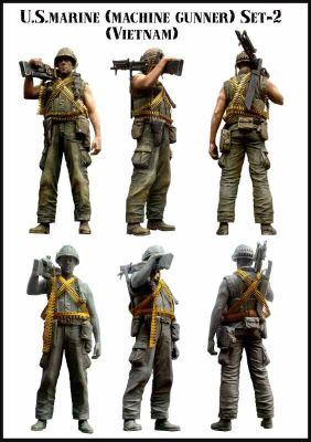  U.S.marine (machine gunner) Vietnam-2 детальное изображение Фигуры 1/35 Фигуры