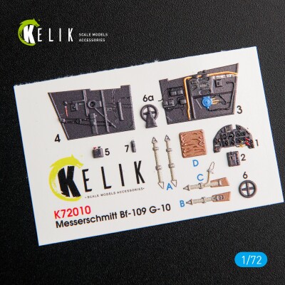 BF109 G-10 3D interior decal for kit FineMolds 1/72 KELIK K72010 детальное изображение 3D Декали Афтермаркет