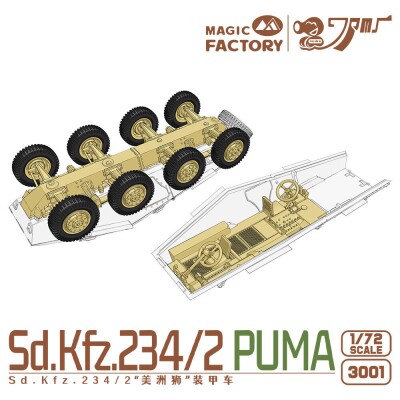 Збірна модель 1/72 Бронеавтомобіль Sd.Kfz. 234/2 Puma Magic Factory 3001 детальное изображение Бронетехника 1/72 Бронетехника