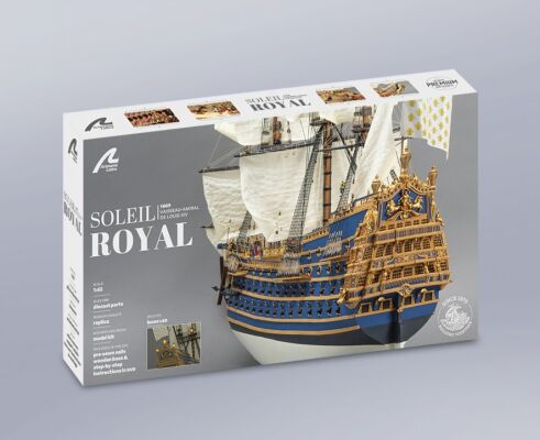 Військовий корабель Солей Роял. Дерев'яна модель корабля у масштабі 1:72 детальное изображение Корабли Модели из дерева