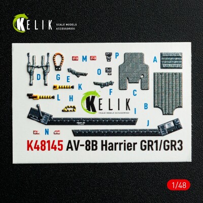 McDonnell Duglas AV-8 B Harrier 3D декаль інтер'єр для комплекту Hasegawa 1/48 KELIK K48145 детальное изображение 3D Декали Афтермаркет