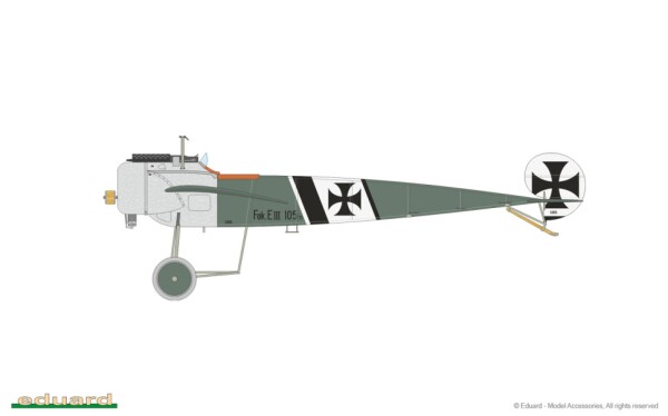 Сборная модель 1/48 Самолет Fokker E.III Эдуард 8419 детальное изображение Самолеты 1/48 Самолеты