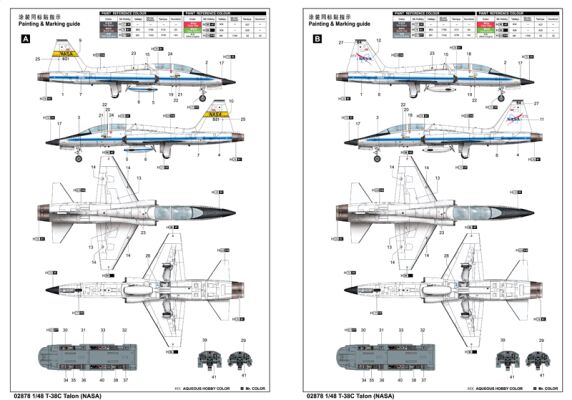 Scale model 1/48 T-38C Talon (NASA) Trumpeter 02878 детальное изображение Самолеты 1/48 Самолеты