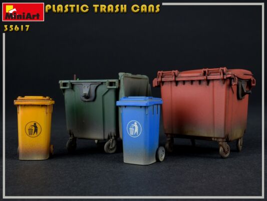 Plastic trash cans 1:35 детальное изображение Аксессуары 1/35 Диорамы