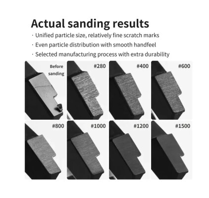 Set of self-adhesive sandpaper #400-#1500 (120 pcs.) DSPIAE XSP-S01 детальное изображение Наждачная бумага Инструменты