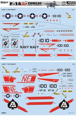 Збірна модель 1/48 Літак F-14A Tomcat Great Wall Hobby L4832 детальное изображение Самолеты 1/48 Самолеты