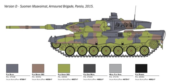 Assembly model 1/35 German tank Leopard 2A6 Italeri 6567 детальное изображение Бронетехника 1/35 Бронетехника
