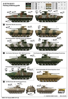 Scale model 1/35 BMP-2 Trumpeter 05584 детальное изображение Бронетехника 1/35 Бронетехника