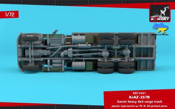 Сборная модель 1/72 Советский тяжёлый грузовик 6х4 КрАЗ-257Б Armory Models Group 72451 детальное изображение Автомобили 1/72 Автомобили
