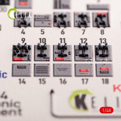 F-104 Series Electrical Equipment декаль интерьер для комплекта Kinetic 1/48 KELIK K48121 детальное изображение 3D Декали Афтермаркет