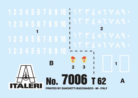 Збірна модель 1/72 Танк Т-62 Italeri 7006 детальное изображение Бронетехника 1/72 Бронетехника