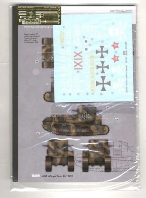 Збірна модель 1/35 Середній танк Whippet Mk A часів Першої світової Takom 2025 детальное изображение Бронетехника 1/35 Бронетехника