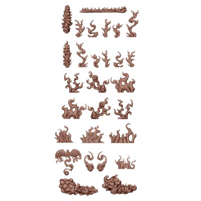 Набір 1/35 Ефект Вогняне заклинання - Елементи основи (3D-друк / 28 шт.) AK-Interactive AKBIT0032 детальное изображение Наборы деталировки Диорамы