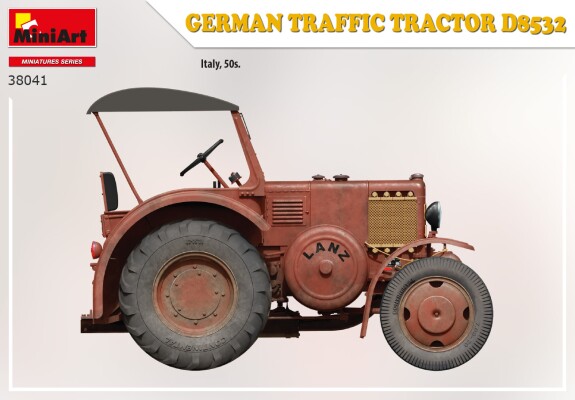 Збірна модель 1/35 Німецький трактор D8532 Miniart 38041 детальное изображение Автомобили 1/35 Автомобили