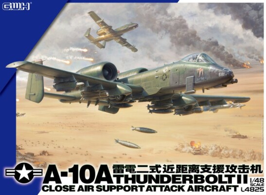 Збірна модель 1/48 Літак A-10A Thunderbolt II Great Wall Hobby L4825 детальное изображение Самолеты 1/48 Самолеты