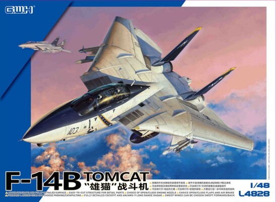 Збірна модель 1/48 Літак F-14B Tomcat Great Wall Hobby L4828 детальное изображение Самолеты 1/48 Самолеты