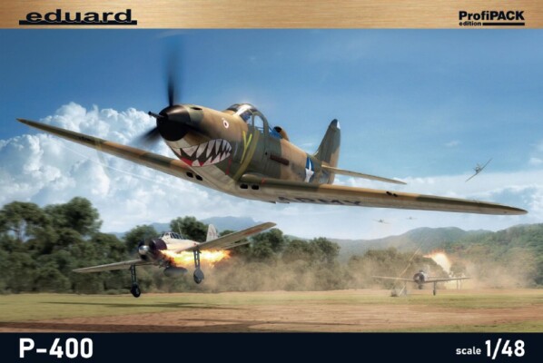 Сборная модель 1/48 Американский истребитель P-400 Эдуард 8092 детальное изображение Самолеты 1/48 Самолеты