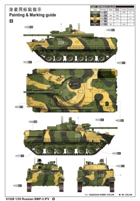 Scale model 1/35 BMP-3 Trumpeter 01528 детальное изображение Бронетехника 1/35 Бронетехника