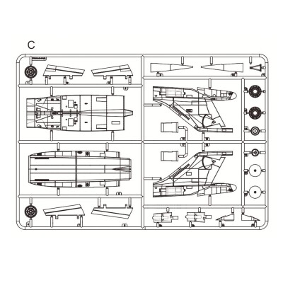 Збірна модель 1/48 Літак F-101A/C Voodoo  Zimi KH80115 детальное изображение Самолеты 1/48 Самолеты