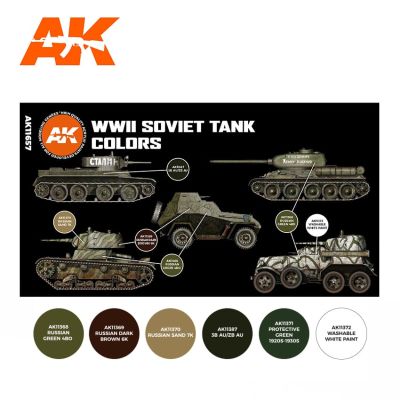 SOVIET CAMOUFLAGES 3G	/ Набор красок для автомобилей Советской Армии ВОВ детальное изображение Наборы красок Краски