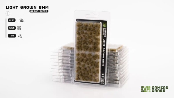 Набір пучків трави дикої світло коричневої Light Brown 6мм - Wild Gamers Grass GG6-LB детальное изображение Наборы деталировки Диорамы