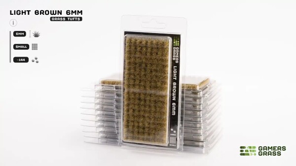 Набір пучків дрібної світло коричневої трави Light Brown 6мм - Small Gamers Grass GG6-LBs детальное изображение Наборы деталировки Диорамы